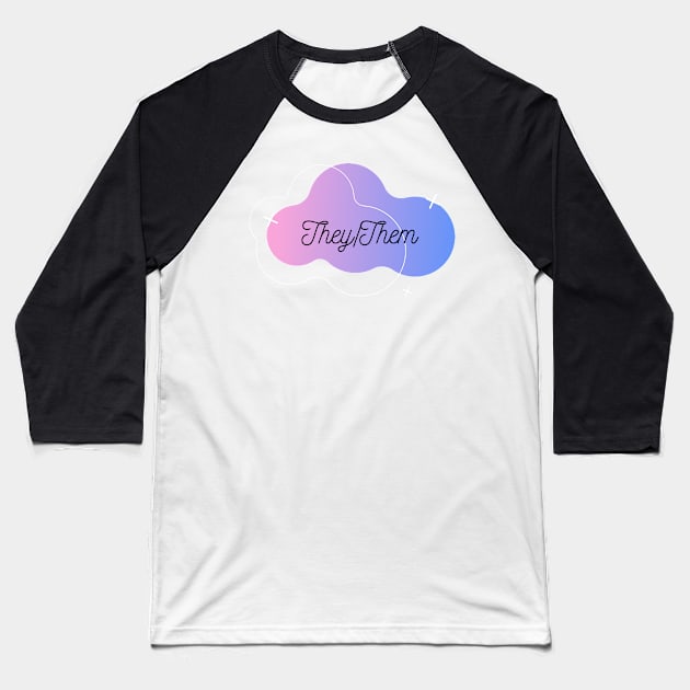 They / Them Pronouns Baseball T-Shirt by Eren